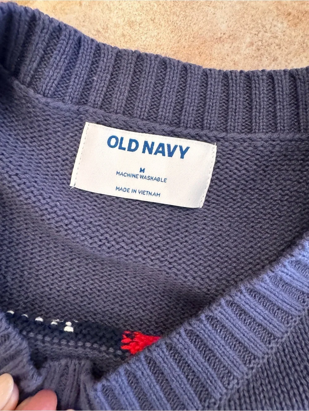 Old Navy Women's Sweater with Flag Intarsia